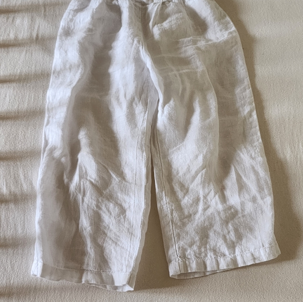 ZARA TODDLER GIRL STRAP DETAIL LINEN PANTS